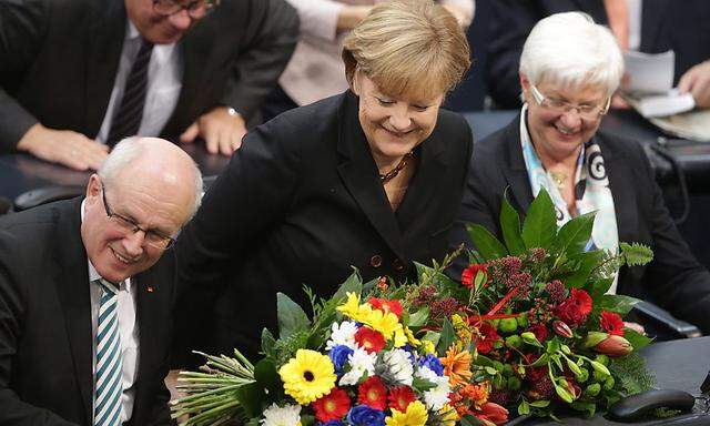 Blumen für Merkel