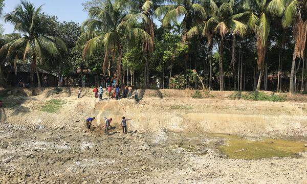 Vor rund 2500 Jahren hat ein Erdbeben den Lauf des Ganges plötzlich geändert. Das zeigen Sedimente im heutigen Bangladesch, hier am Beispiel einer Sandspalte.