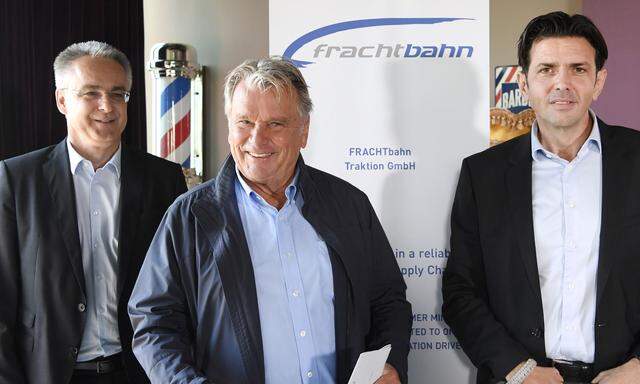 Frachtbahn-Team:  Reinhard Bamberger, Hans Peter Haselsteiner und Jan Klima