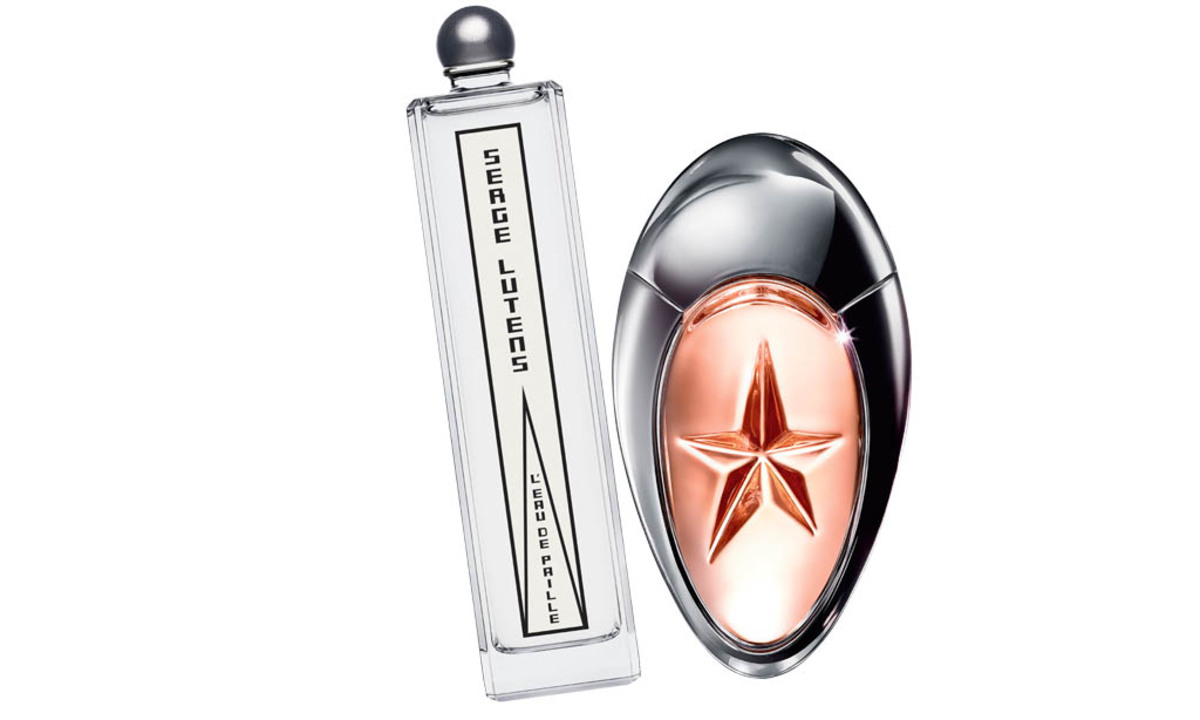 Explosiv. „Eau de paille“ von Serge Lutens (50 ml um 80 Euro), „Angel Muse“ von Mugler (50 ml um 87 Euro).