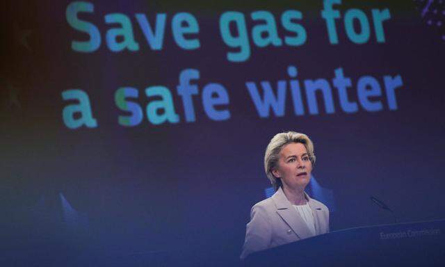 Kommissionspräsidentin Von der Leyen fordert die EU-Staaten zum Gassparen auf.