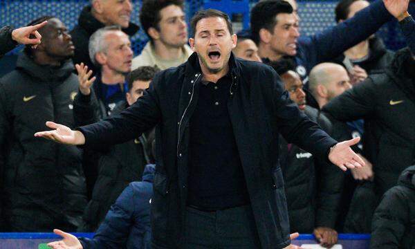 Mandatory Credit: Photo by Dave Shopland/Shutterstock (13876303ak) Chelsea interim manager Frank Lampard reacts Chelsea