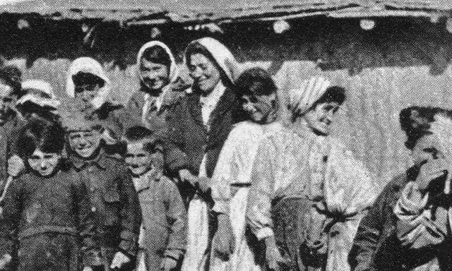 Armenier in einem Flüchtlingscamp in der Nähe von Bagdad, 1919