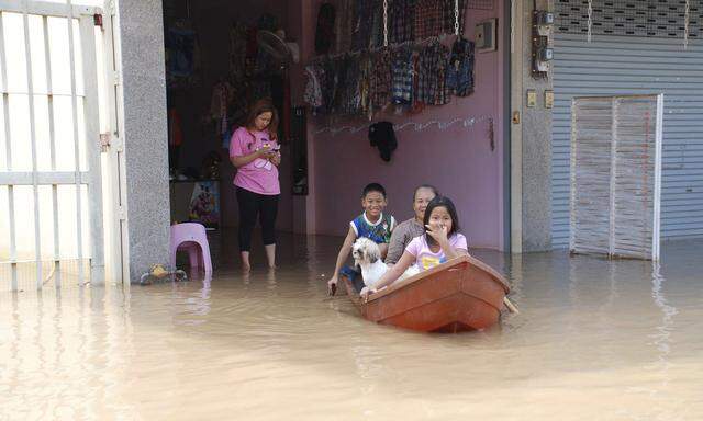 Überschwemmungen in der Region Sukhothai 