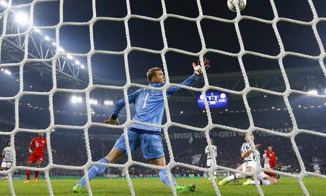  Bayern-Keeper Neuer war machtlos, Juventus Turin gelang das 2:2.