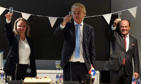 Geert Wilders lässt sich am Donnerstag feiern.