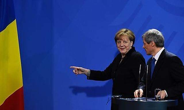 Merkel zeigt Rumäniens Premier Ciolos, wo es lang geht