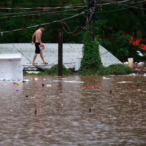 Schwere Überschwemmungen in Encantado, Rio Grande do Sul.