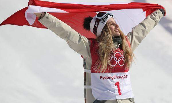 Jetzt ist Anna Gasser gelandet, mit Olympiagold.