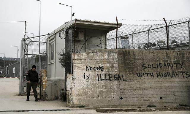 Das ehemalige Gefängnis Moria auf Lesbos.