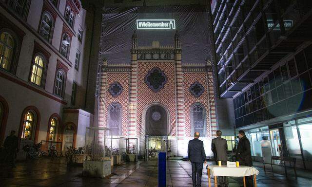 In Wien wird noch bis Donnerstagabend der Leopoldstädter Tempel visualisiert.