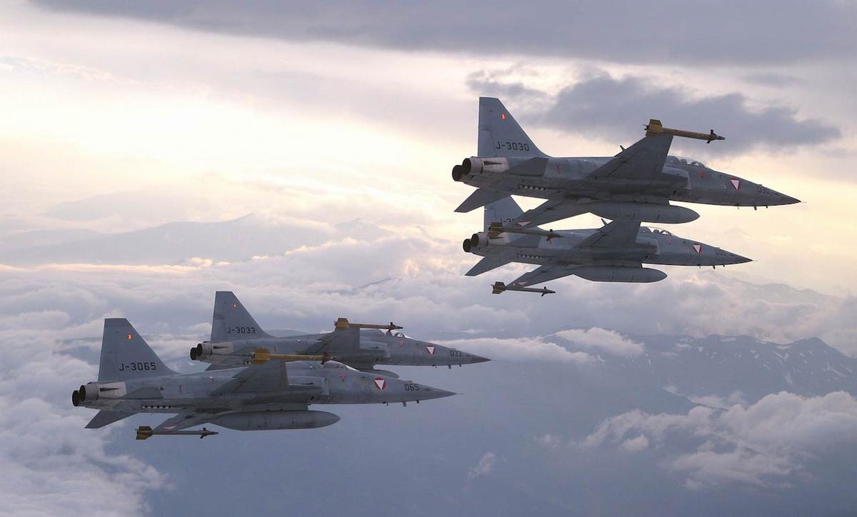 Schon vergessen? Das waren die F-5 "Tiger II", die uns die Schweizer vermietet hatten.