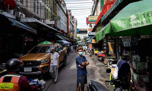 Auf den Straßen von Bangkok. 