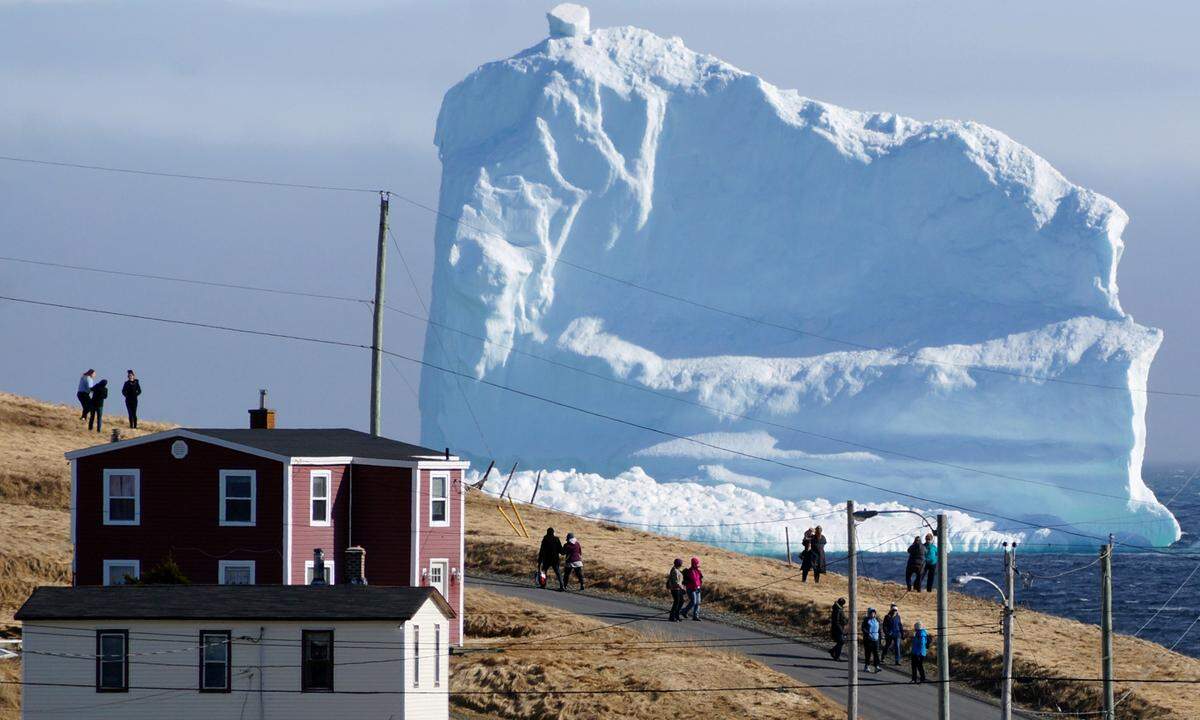 16. April 2017. Es war der erste Eisberg der Saison, der in der sogenannten "Eisberg-Gasse" bei Neufundland in Kanada vorbeitrieb.