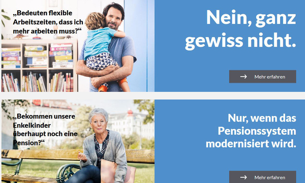 Screenshot der IV-Homepage.