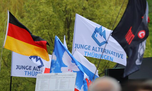 Eine Demonstration von Anhängern der AfD-Jugendorganisation Junge Alternative.