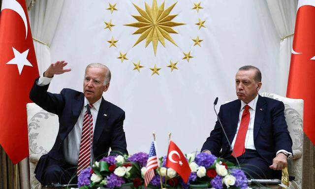 Da krachte es schon im Gebälk: US-Vizepräsident Joe Biden und Präsident Erdoğan im August 2016 in Ankara. 