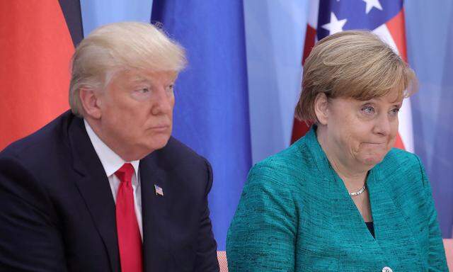 Donald Trump und Angela Merkel