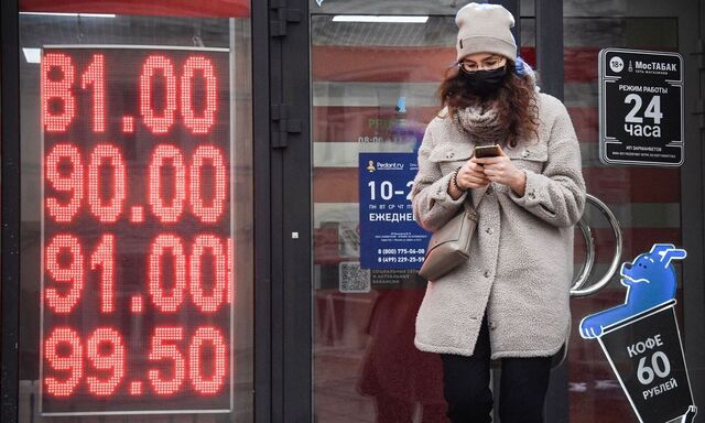 Kurssturz in Moskau.