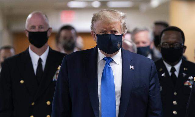 „Ich war nie gegen Masken“, sagt US-Präsident Trump.