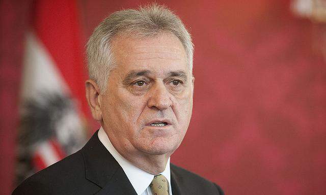 Serbiens Präsident Tomislav Nikolic, kürzlich auf Staatsbbesuch in Wien