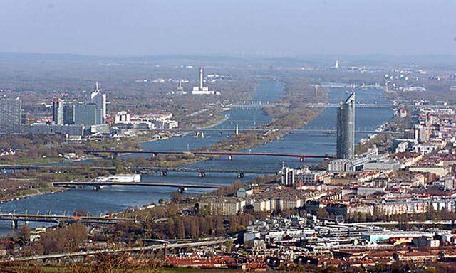 Kahlenberg, Aussichtsplattform, Blick auf Wien