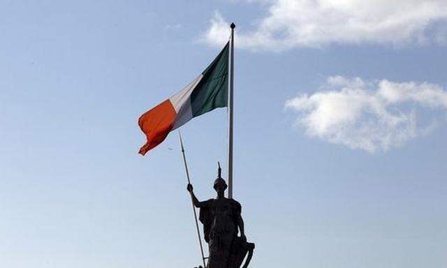 The Irish flag flies above the General Post Office on OConnell Street in DublinConnell Street in Dublin