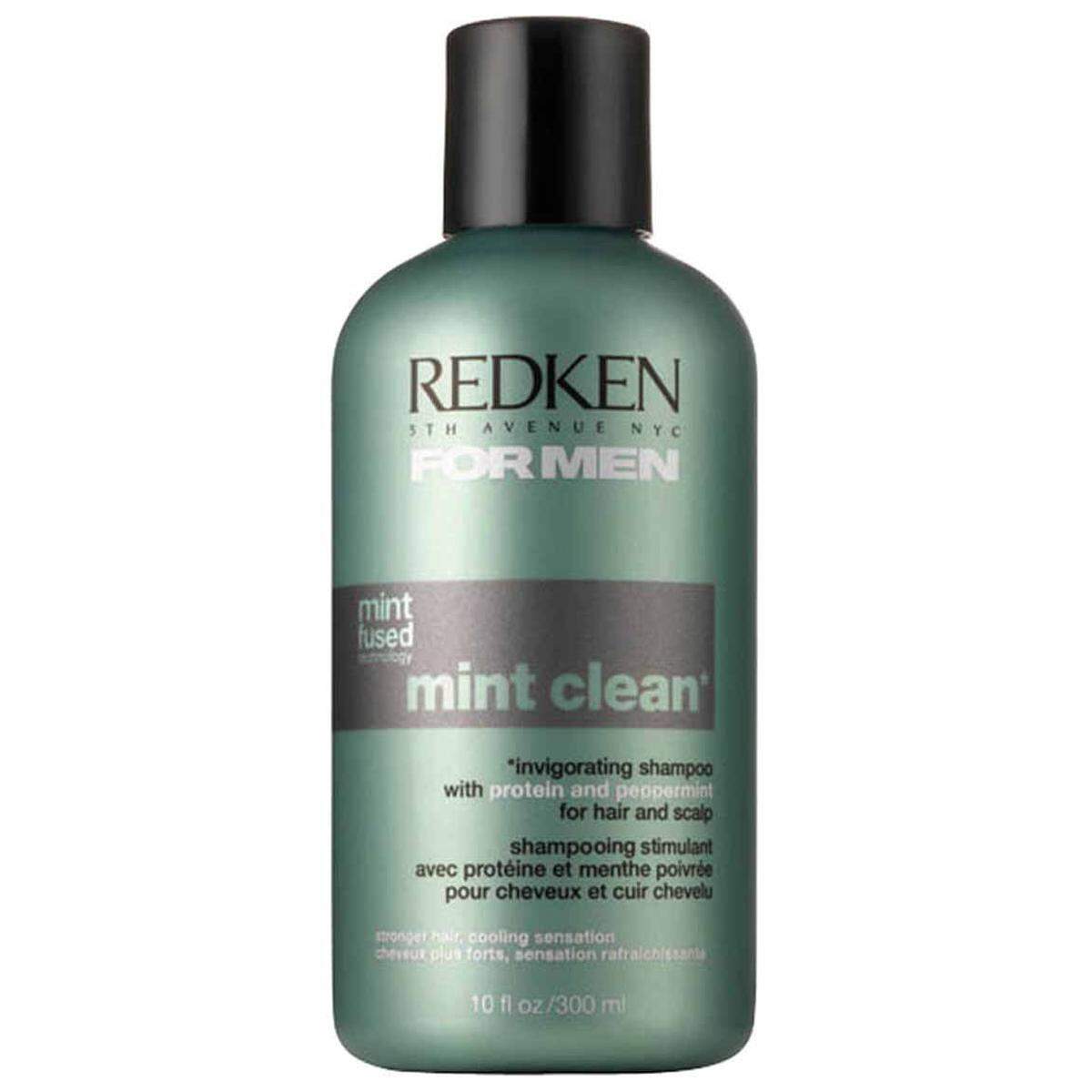 Das Mint Clear Haarshampoo von Redken  stimuliert die Kopfhaut nach der Hitze mit kühlender Pfefferminze. Nicht nur für Männer geeignet. Um 17,95 Euro im Fachhandel erhältlich.