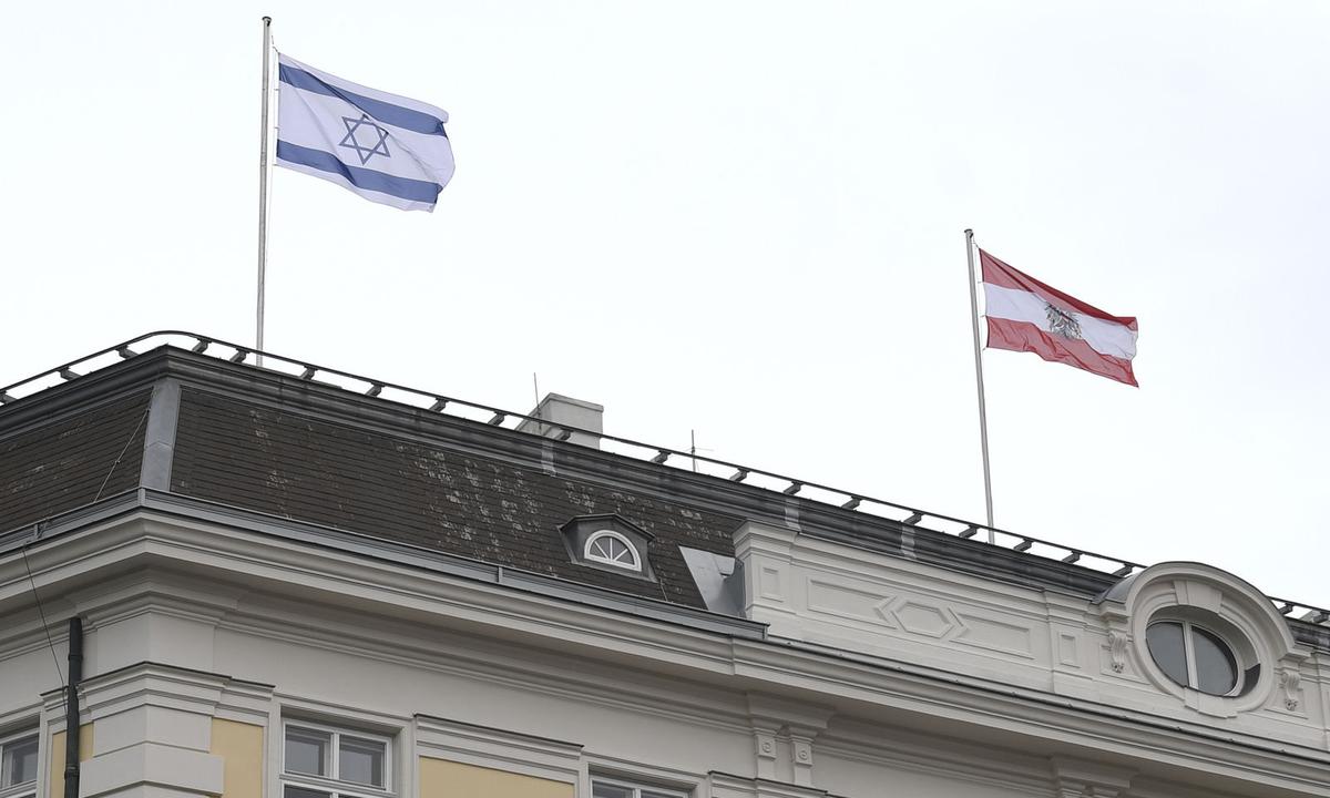In Wien war die Stimmung wegen der gehissten israelischen Fahne.