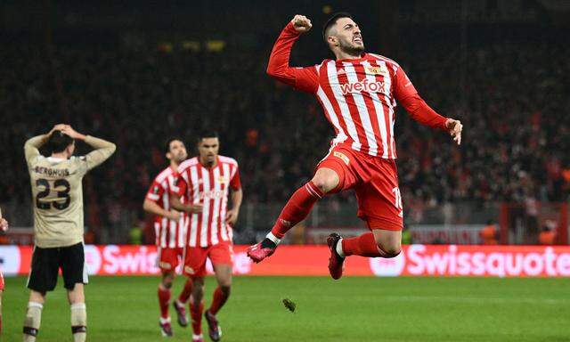 Union Berlin (im Bild Josip Juranović) bejubelte den Einzug ins Europa-League-Achtelfinale. 