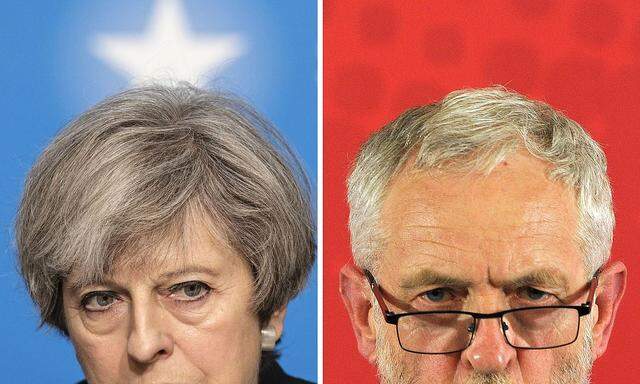 Theresa May und Jeremy Corbyn - das Duell um den Sieg bei den Parlamentswahlen wird knapper, als zunächst angenommen.