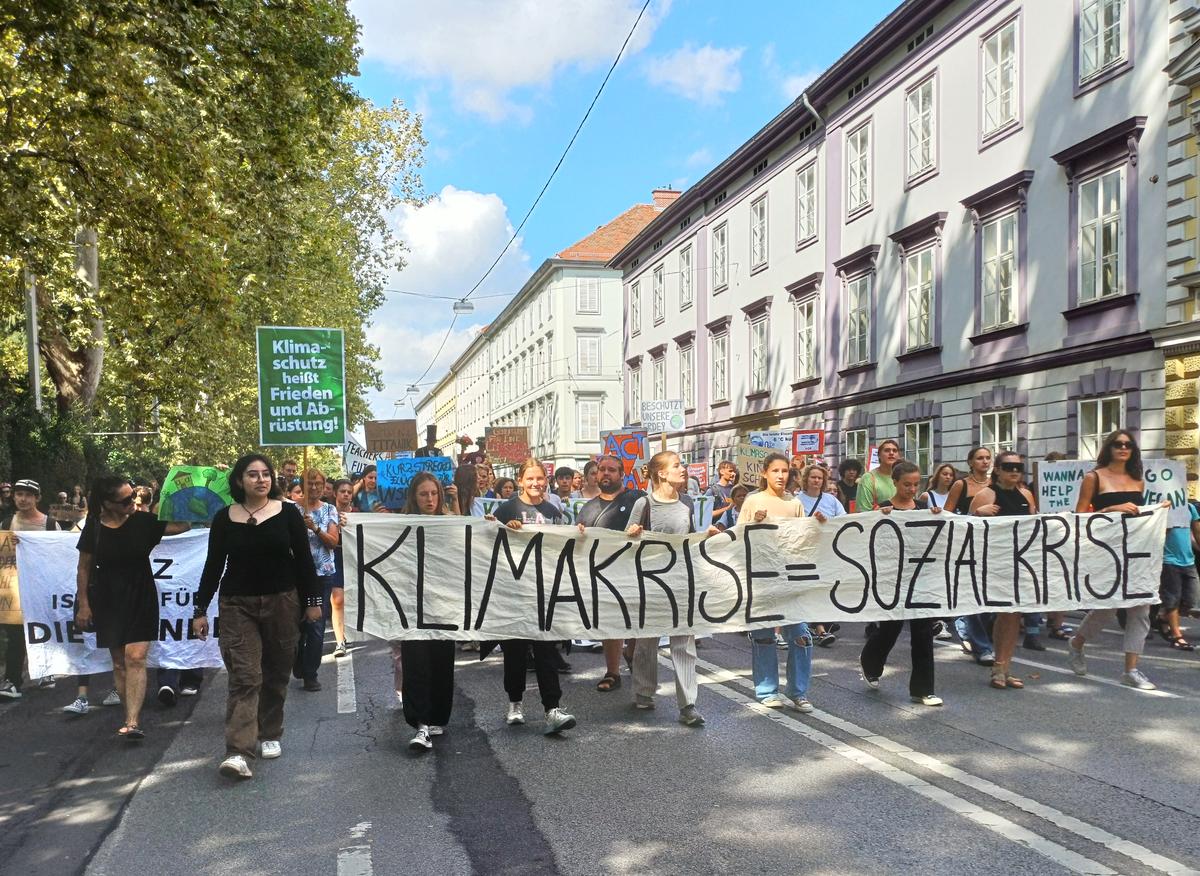 Klimastreik in Graz.