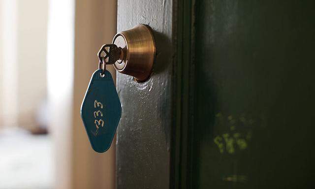 A key hangs in the lock at room 333, one of the most haunted rooms of the Gadsden Hotel in Douglas