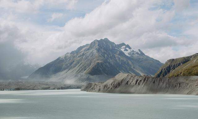 Der Tasman-Gletscher im Mount-Cook-Nationalpark.