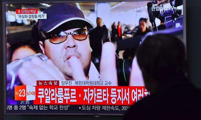 Im südkoreanischen Fernsehen ist der Tod von Kim Jong-nam Top-Thema.