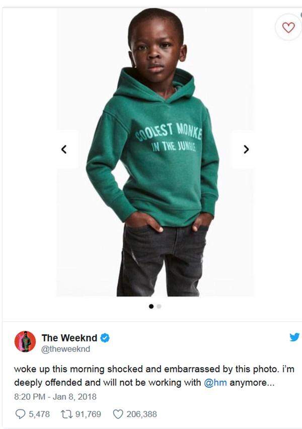 Einen ähnlichen Vorfall gab es schon einmal bei H&amp;M. "Coolest Monkey in the Jungle" (zu Deutsch: Coolster Affe im Dschungel) stand auf dem Shirt, das H&amp;M mit einem dunkelhäutigen Buben auf der Website bewarb. Das kam bei vielen Usern nicht gut an. Sie sprachen von Rassismus und riefen zum Boykott auf. Und auch die, die keine böse Absicht vermuteten, waren zumindest der Meinung, das es die Modekette hätte besser wissen müssen.