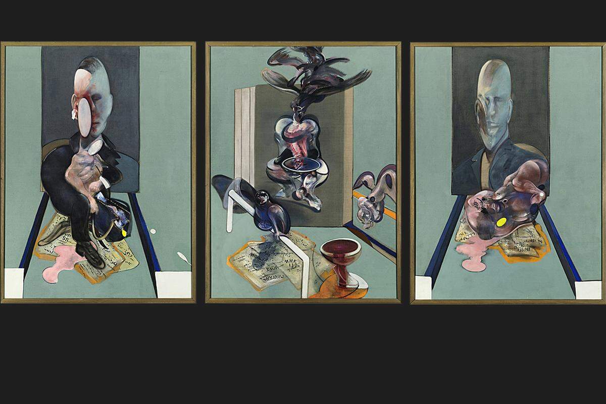 Für den sensationellen Preis von 86,3 Millionen Dollar wurde Francis Bacons "Triptych, 1976" bei Sotheby's in New York versteigert. Um das monumentale Bacon-Gemälde, das ursprünglich "nur" auf etwa 70 Millionen Dollar veranschlagt war, lieferten sich zwei Interessenten per Telefon einen Bieterwettkampf. Der Käufer blieb anonym.