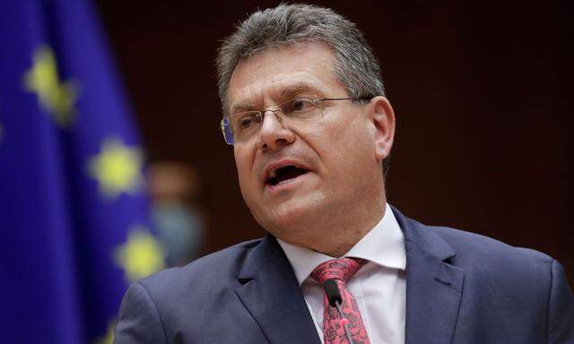 EU-Kommissionsvize Maros Sefcovic wird am Donnerstag in London erwartet. 