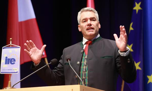 Bundeskanzler Karl Nehammer in Salzburg.