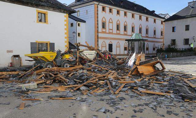 Schäden auf der Festung Hohensalzburg, Aufnahme vom Dienstag