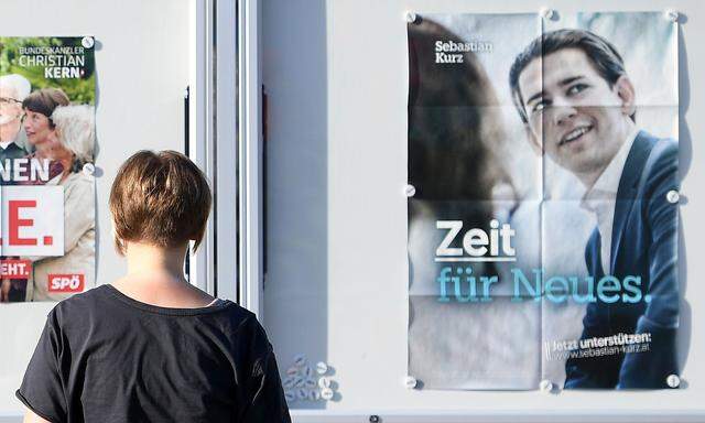 Symbolbild: Wahlplakat der "Liste Sebastian Kurz - die neue Volkspartei". 