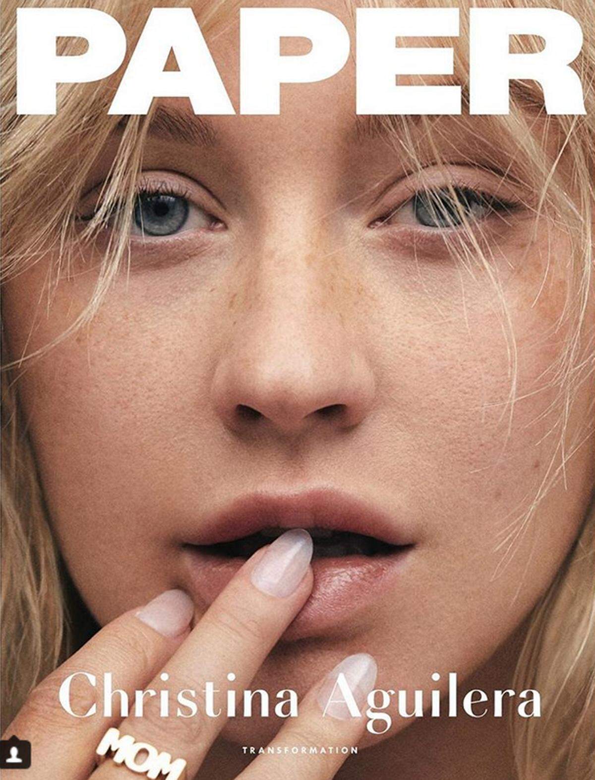 Um den Star auf dem Cover des Magazins "Paper" zu erkennen, muss man wohl öfter hinsehen. Tatsächlich handelt es sich dabei um Christina Aguilera, die sich ganz natürlich zeigt und damit so ganz anders, als man von ihr gewohnt ist.