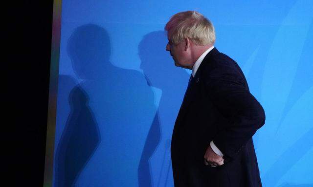 British Prime Minister Boris Johnson departs after speaking during the 2019 United Nations Climate Action Summit at U.N. headquarters in New York City, New York, U.S.