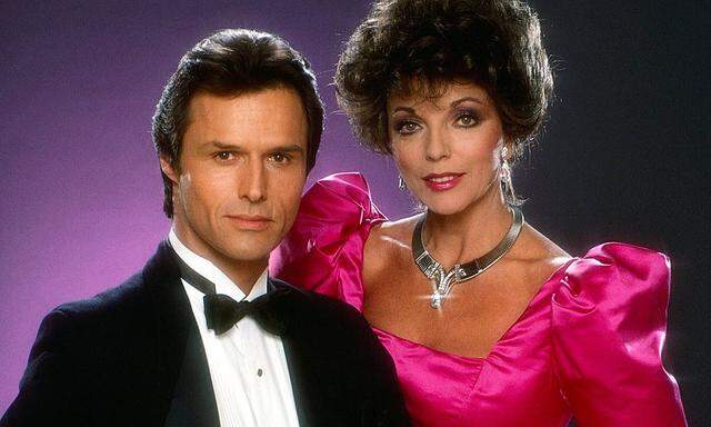 DYNASTY, from left: Michael Nader, Joan Collins,(1984), 1981-89. ph: Mario Casilli/TV Guide/?ABC/Courtesy Everett Colle