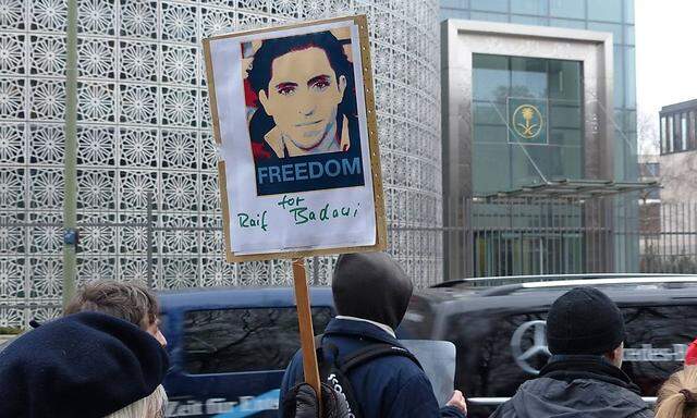 Demonstration für die Raif Badawi