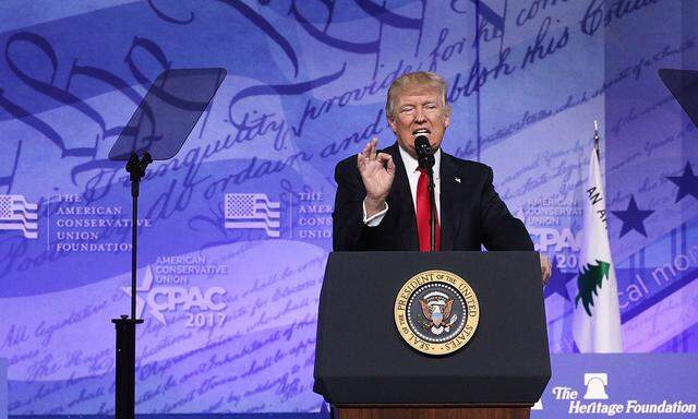 US-PRESIDENT-TRUMP-ADDRESSES-ANNUAL-CPAC-EVENT-IN-NATIONAL-HARBO