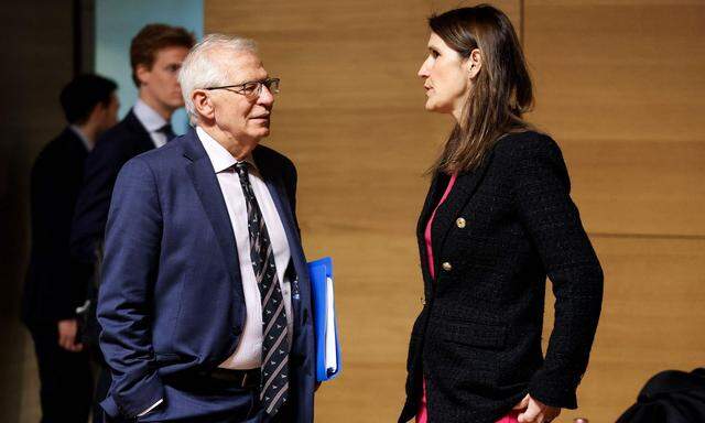 EU-Außenbeauftragte Josep Borrell und Belgiens Außenministerin Sophie Wilmes