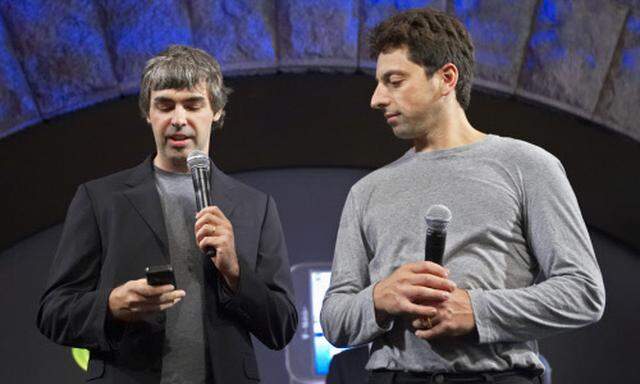 Die Google-Gründer: Sergey Brin (re.) mit Larry Page.
