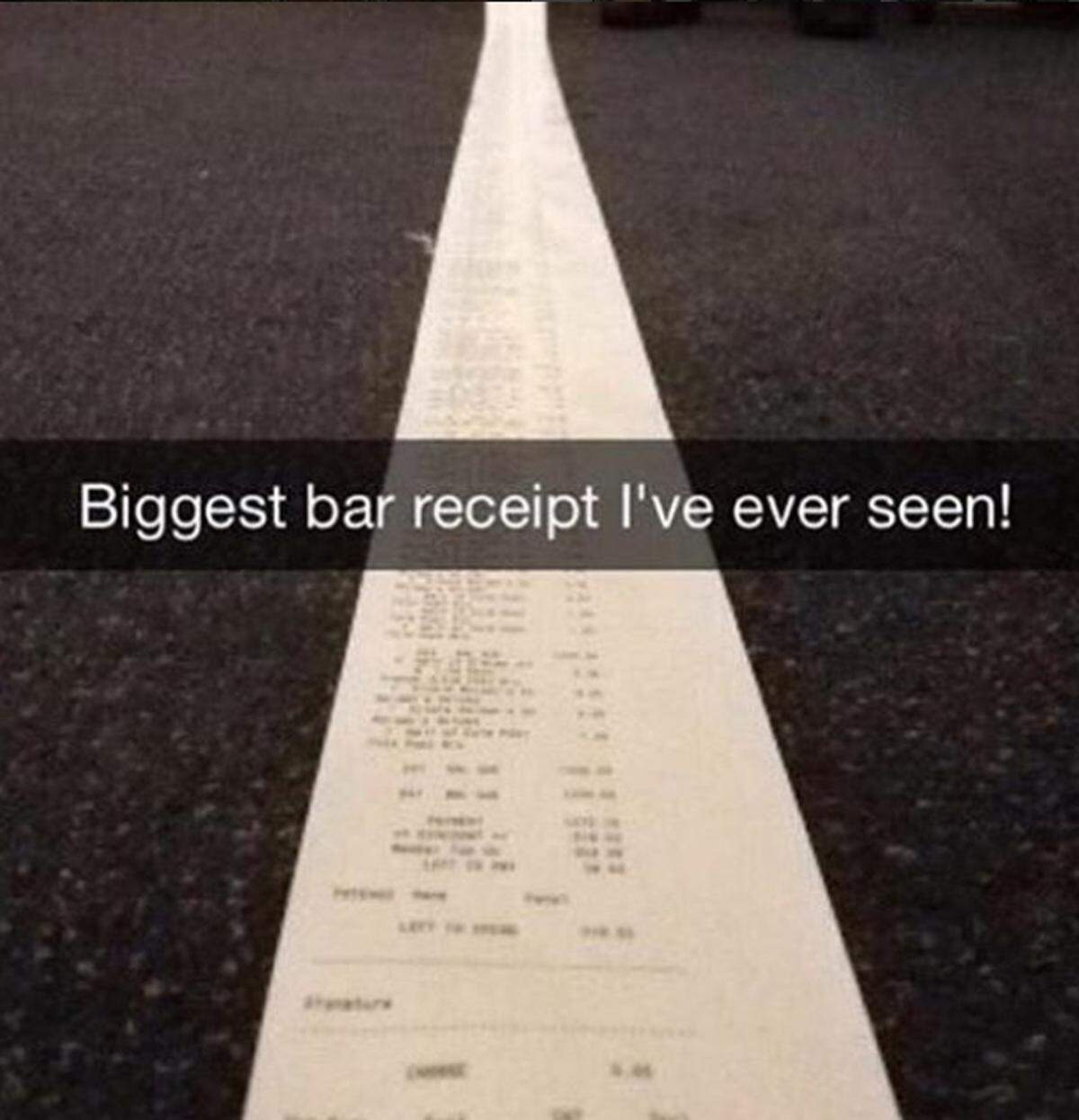 Bar-Rechnungen können auch schon einmal einen Meter lang sein.