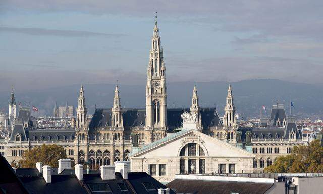Blick auf das Wiener Rathaus, Sitz der Stadtregierung